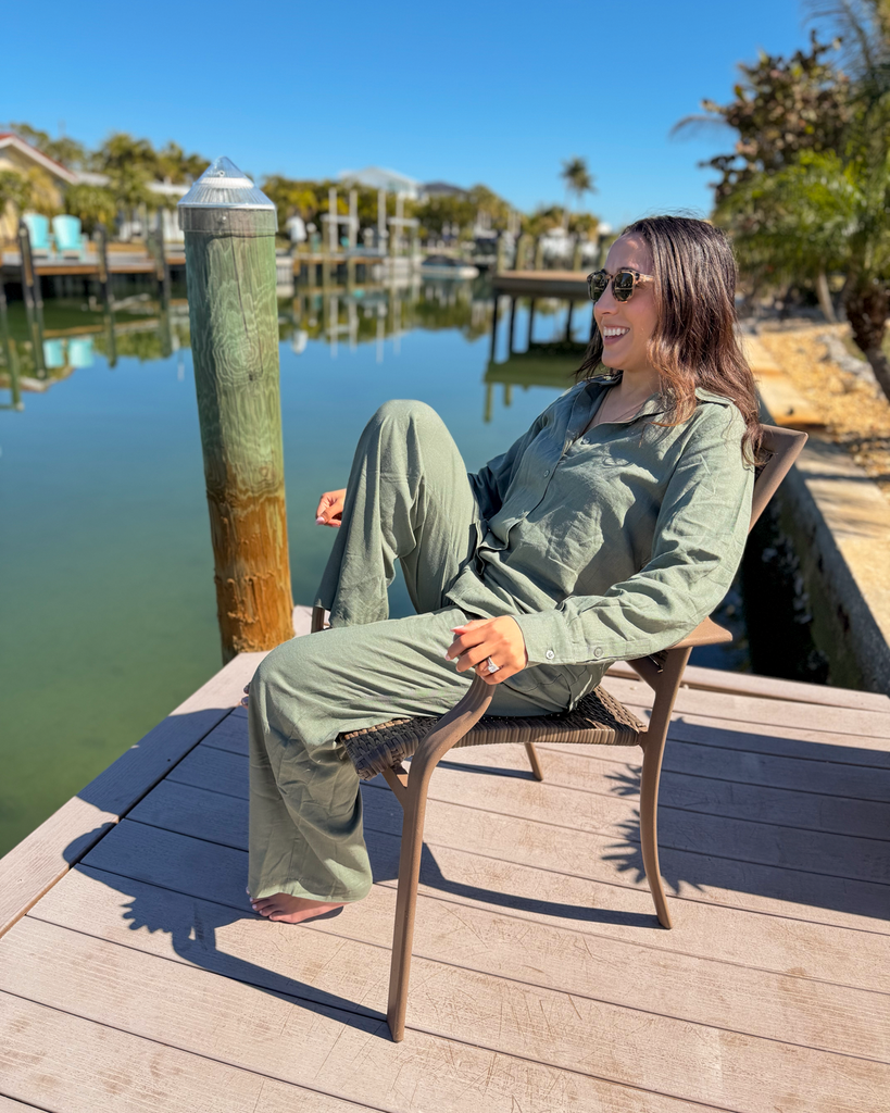 Olive You Need for Spring - The Linen Set That Goes Anywhere